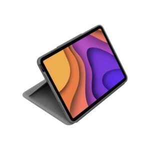 logitech folio touch funda con teclado retroiluminado inalambrico para ipad air 4ª generacion trackpad escritura comoda angulo ajustable color gris