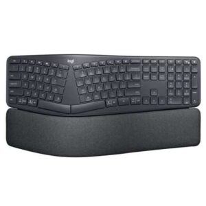 logitech ergo k860 teclado bluetooth inalambrico usb ergonomico reposamuñecas color negro