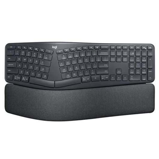 logitech ergo k860 teclado bluetooth inalambrico usb ergonomico reposamuñecas color negro