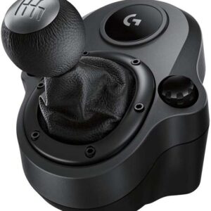 logitech driving force shifter palanca de cambios compatible con ps4, xbox one y pc 6 velocidades y marcha atras acero y cuero montaje en soporte
