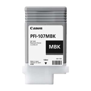 canon pfi107 negro mate cartucho de tinta original pfi107mbk/6704b001