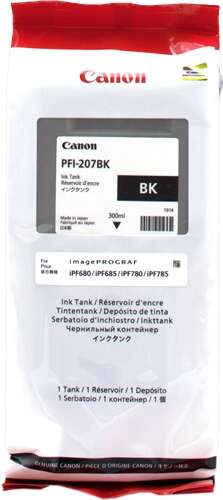 canon pfi207 negro cartucho de tinta original pfi207bk/8789b001