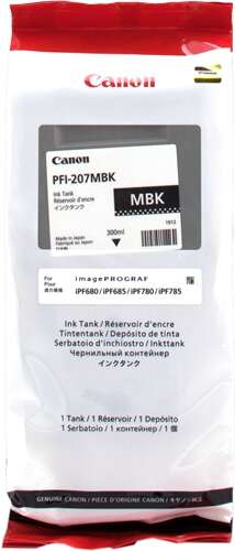 canon pfi207 negro mate cartucho de tinta original pfi207mbk/8788b001