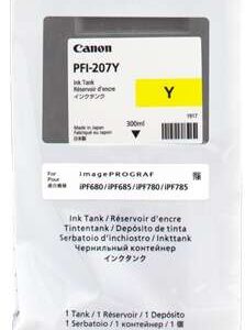 canon pfi207 amarillo cartucho de tinta original pfi207y/8792b001