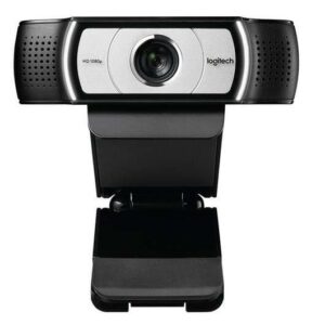 logitech c930e webcam hd 1080p usb 2.0 microfonos integrados enfoque automatico angulo de vision 90º color negro/plata
