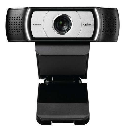 logitech c930e webcam hd 1080p usb 2.0 microfonos integrados enfoque automatico angulo de vision 90º color negro/plata