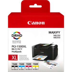 canon pgi1500xl pack de 4 cartuchos de tinta originales 9182b004/9182b010