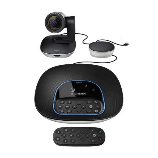 logitech group sistema de videoconferencias webcam hd 1080p usb 2.0 zoom 10x microfonos integrados enfoque automatico hasta 20 personas color negro