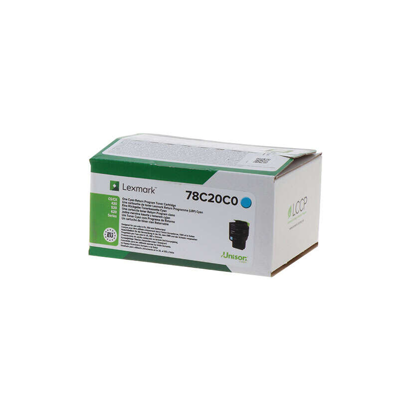 lexmark cs421/cs521/cs622/cx421/cx522/cx622/cx625 cyan cartucho de toner original 78c20c0