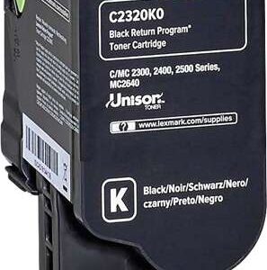 lexmark c2325/c2425/c2535/mc2325/mc2425/mc2535/mc2640 negro cartucho de toner original c2320k0