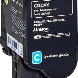 lexmark c2325/c2425/c2535/mc2325/mc2425/mc2535/mc2640 cyan cartucho de toner original c2320c0