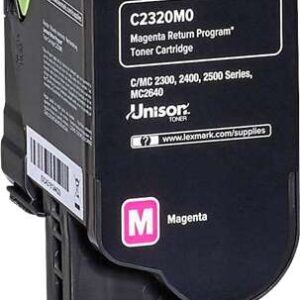 lexmark c2325/c2425/c2535/mc2325/mc2425/mc2535/mc2640 magenta cartucho de toner original c2320m0