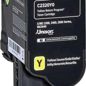 lexmark c2325/c2425/c2535/mc2325/mc2425/mc2535/mc2640 amarillo cartucho de toner original c2320y0