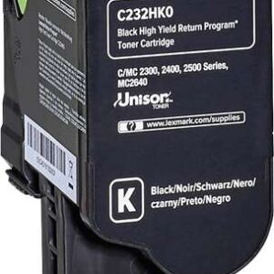 lexmark c2325/c2425/c2535/mc2325/mc2425/mc2535/mc2640 negro cartucho de toner original c232hk0