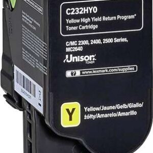 lexmark c2325/c2425/c2535/mc2325/mc2425/mc2535/mc2640 amarillo cartucho de toner original c232hy0