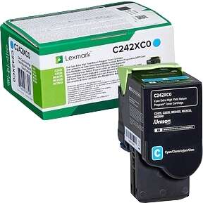 lexmark c2425/c2535/mc2425/mc2535/mc2640 cyan cartucho de toner original c242xc0