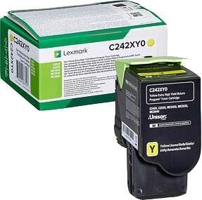 lexmark c2425/c2535/mc2425/mc2535/mc2640 amarillo cartucho de toner original c242xy0