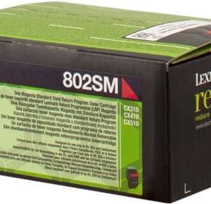 lexmark cx310/cx410/cx510 magenta cartucho de toner original 80c2sm0/80c2sme/802sm