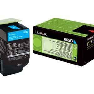lexmark cx310/cx410/cx510 cyan cartucho de toner original 80c20c0/80c20ce/802c