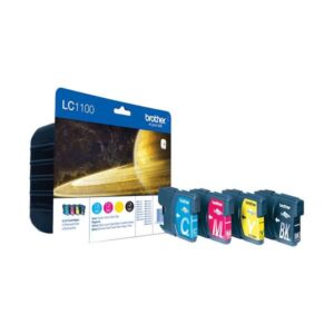 brother lc1100 pack de 4 cartuchos de tinta originales lc1100valbp
