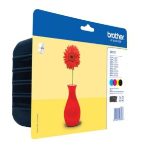 brother lc121 pack de 4 cartuchos de tinta originales lc121valbp