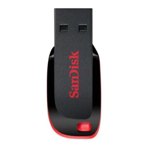 sandisk cruzer blade memoria usb 2.0 32gb ultra compacta color negro/rojo (pendrive)