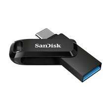 sandisk ultra dual drive go memoria usb c y usb a 64gb hasta 150mb/s de lectura color negro (pendrive)