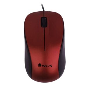 ngs crew raton usb 1200dpi 3 botones uso ambidiestro cable de 1.30m color rojo/negro