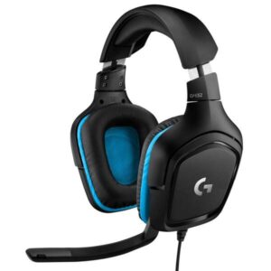 logitech g432 auriculares gaming usb dts 7.1 con microfono microfono plegable diadema ajustable almohadillas acolchadas altavoces de 50mm cable de 2m color negro/azul