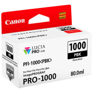 canon pfi1000 negro photo cartucho de tinta original pfi1000pbk/0546c001