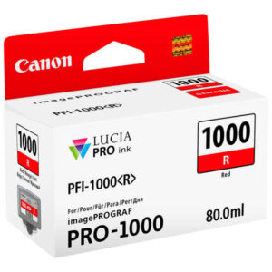 canon pfi1000 rojo cartucho de tinta original pfi1000r/0554c001