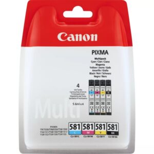 canon cli581 pack de 4 cartuchos de tinta originales 2103c004/2103c007