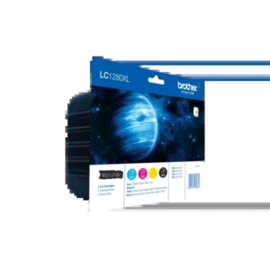brother lc1280xl pack de 4 cartuchos de tinta originales lc1280xlvalbp