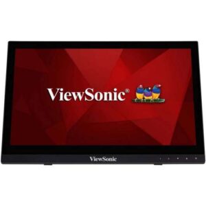viewsonic monitor tactil lcd 16" hd hasta 10 puntos de contacto respuesta 12ms altavoces 2w angulo de vision 90º hdmi, vga vesa 75x75 mm