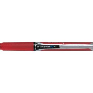 pilot boligrafo de tinta liquida hi tecpoint v7 rt retractil recargable punta fina de aguja 0.7mm trazo 0.35mm color rojo