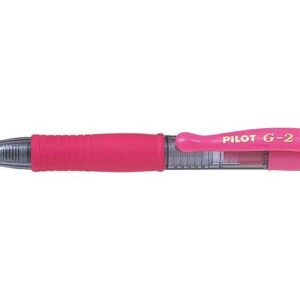 pilot boligrafo de gel g2 pixie xs retractil punta de bola redonda 0.7mm trazo 0.32mm grip ergonomico color rosa