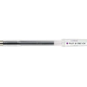 pilot g tec c4 boligrafo de tinta gel punta de bola 0.4mm trazo 0.2mm extra fino recargable color violeta