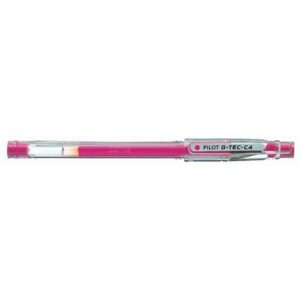 pilot boligrafo de gel g tec c4 extra fino recargable punta de bola 0.4mm trazo 0.2mm color rosa