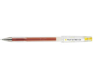 pilot boligrafo de gel g tec c4 extra fino recargable punta de bola 0.4mm trazo 0.2mm color amarillo