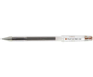 pilot boligrafo de gel g tec c4 extra fino recargable punta de bola 0.4mm trazo 0.2mm color marron
