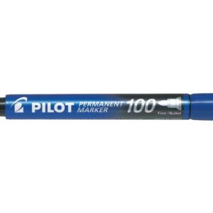 pilot rotulador permanente 100 punta fina de bala 4,5mm trazo 1mm color azul