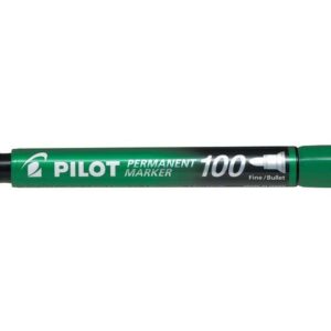pilot rotulador permanente 100 punta fina de bala 4,5mm trazo 1mm color verde