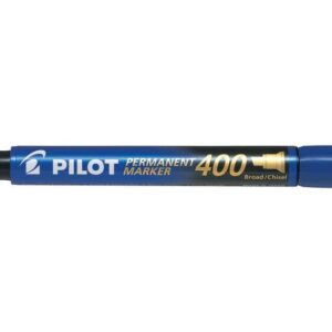 pilot rotulador permanente 400 punta biselada 4,5mm trazo 4mm color azul