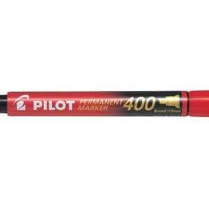 pilot rotulador permanente 400 punta biselada 4,5mm trazo 4mm color rojo