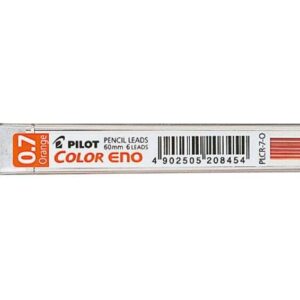 pilot pack de 6 minas para portaminas color eno h 197 0.7mm minas color naranja