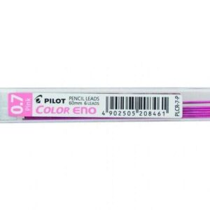 pilot pack de 6 minas para portaminas color eno h 197 0.7mm minas color rosa