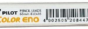 pilot pack de 6 minas para portaminas color eno h 197 0.7mm minas color amarillo
