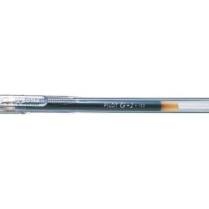 pilot boligrafo de gel g1 recargable punta de bola 0.5mm trazo 0.3mm cuerpo transparente color azul