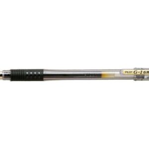 pilot boligrafo de gel g1 grip recargable grip de goma punta de bola 0.5mm trazo 0.3mm cuerpo transparente color negro