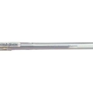 pilot boligrafo de gel g1 recargable punta de bola 0.7mm trazo 0.32mm cuerpo transparente color plata